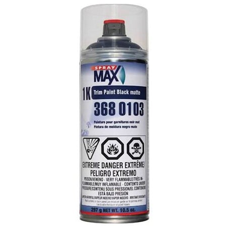 Spraymax, Peter Kwasny 1K Trim Paint - Matte Black, Can 3680103